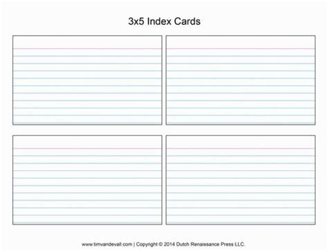 printable index cards